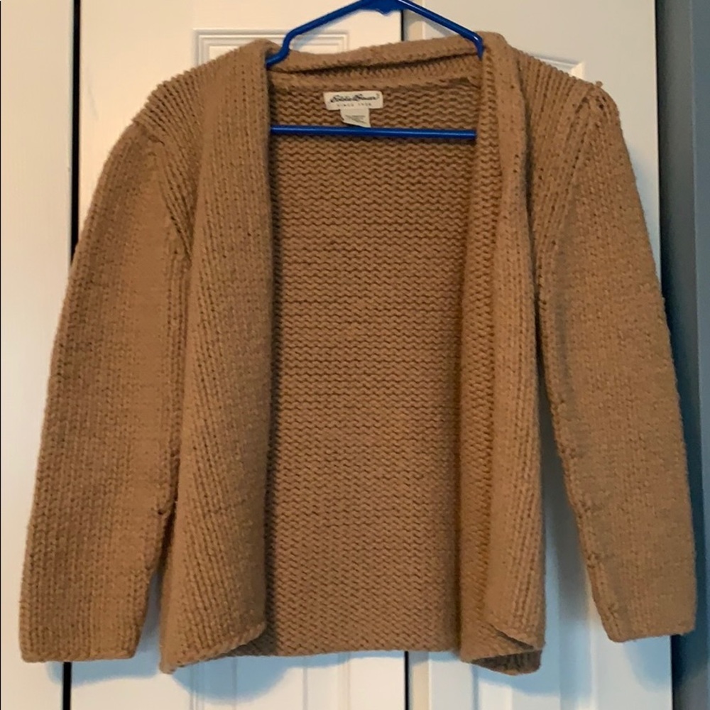 Eddie Bauer thick brown knit Cardigan